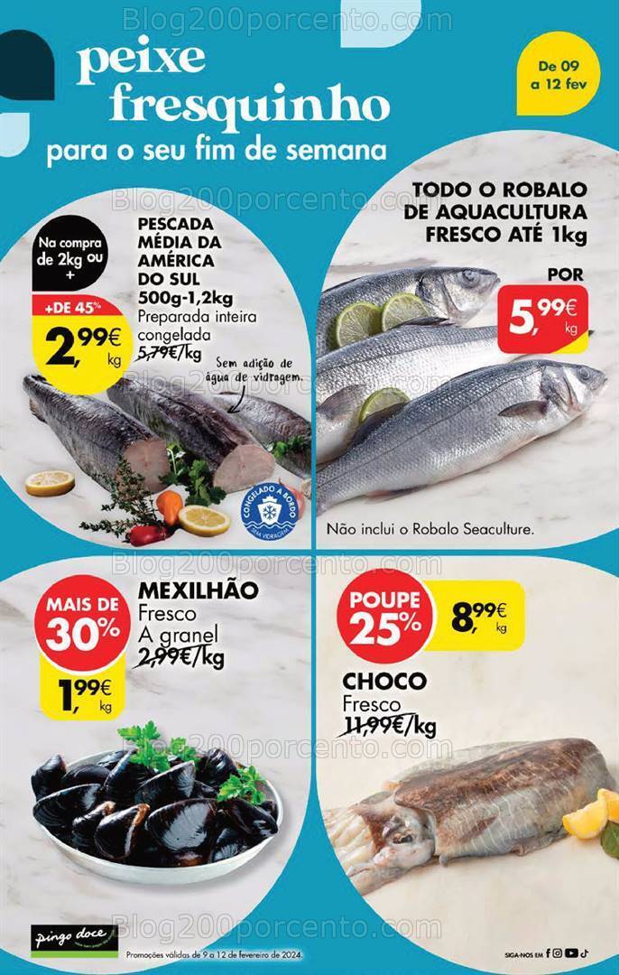 Antevisão Folheto PINGO DOCE Promoções Fim de Semana - 9 a 12 fevereiro