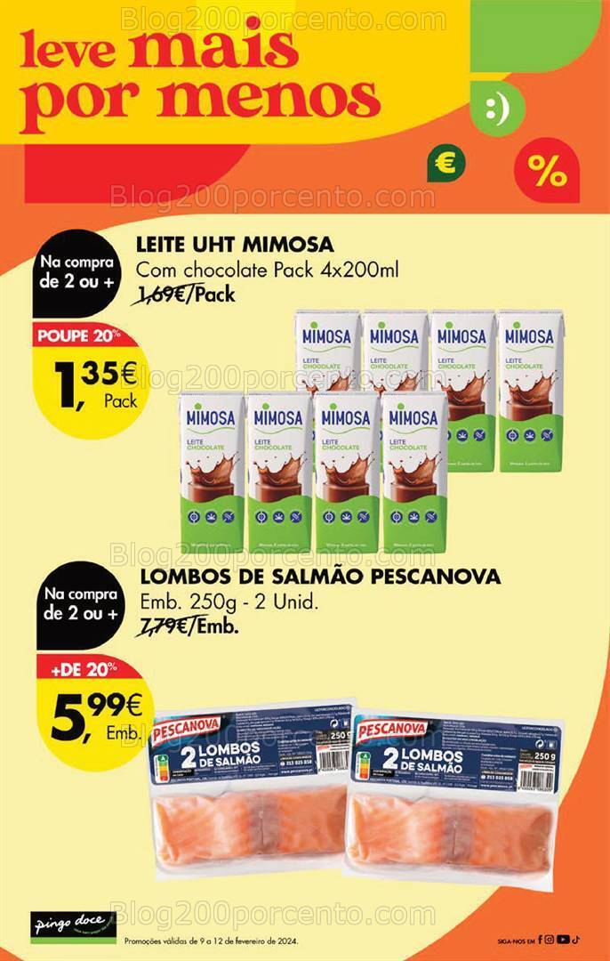 Antevisão Folheto PINGO DOCE Promoções Fim de Semana - 9 a 12 fevereiro