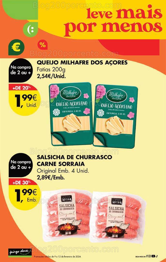 Antevisão Folheto PINGO DOCE Promoções Fim de Semana - 9 a 12 fevereiro