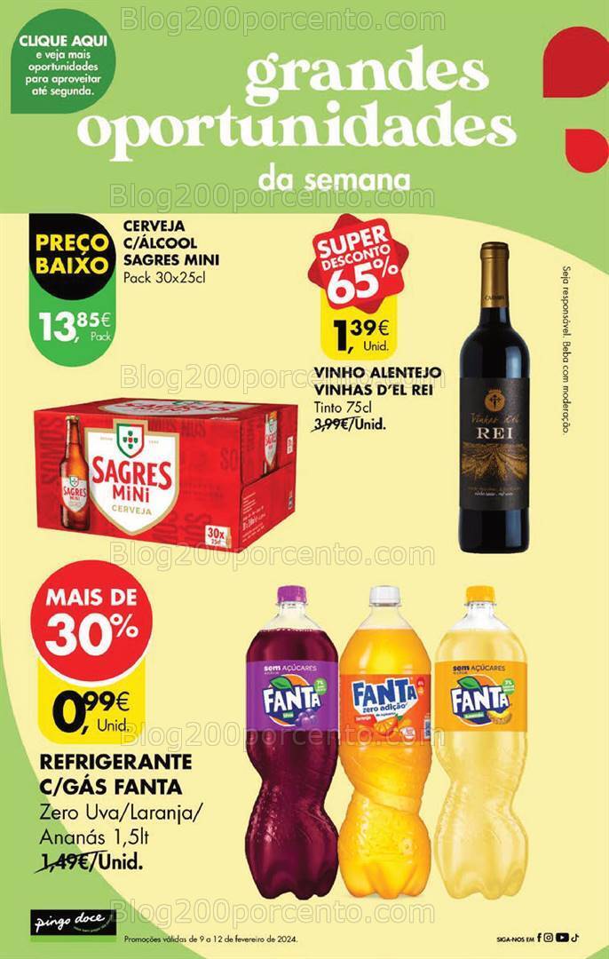 Antevisão Folheto PINGO DOCE Promoções Fim de Semana - 9 a 12 fevereiro