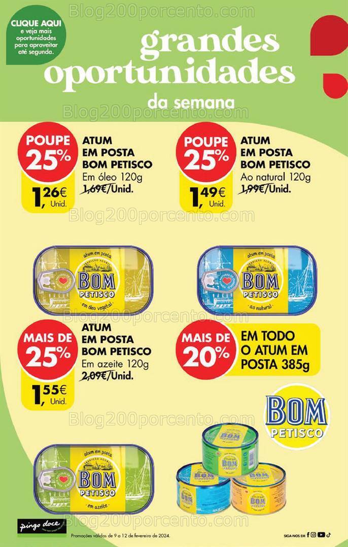 Antevisão Folheto PINGO DOCE Promoções Fim de Semana - 9 a 12 fevereiro