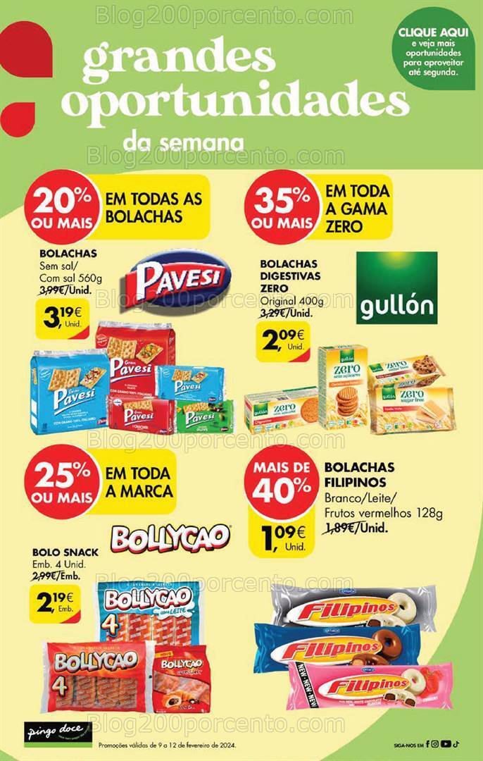 Antevisão Folheto PINGO DOCE Promoções Fim de Semana - 9 a 12 fevereiro