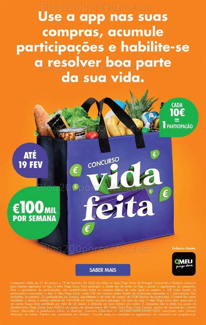 Antevisão Folheto PINGO DOCE Promoções Fim de Semana - 9 a 12 fevereiro