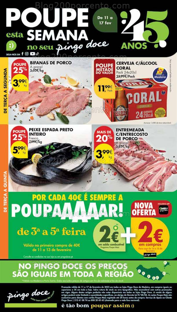 Antevisão Folheto PINGO DOCE Madeira Promoções de 11 a 17 fevereiro