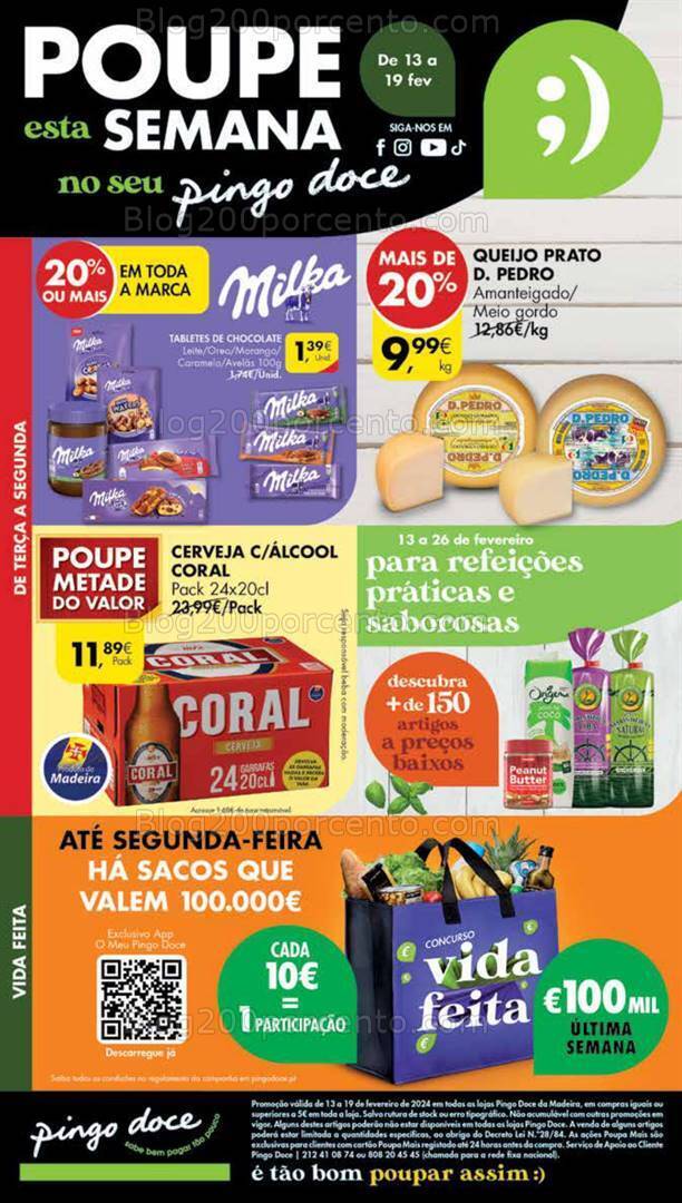 Antevisão Folheto PINGO DOCE Madeira Promoções de 13 a 19 fevereiro