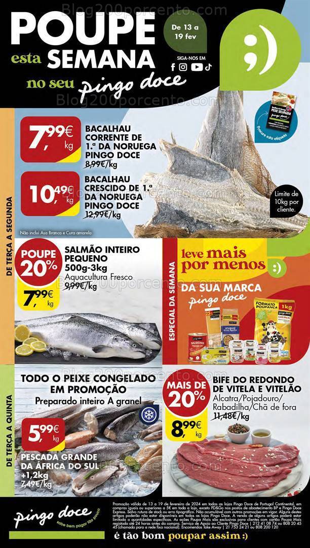 Antevisão Folheto PINGO DOCE Lojas Pequenas Promoções de 13 a 19 fevereiro
