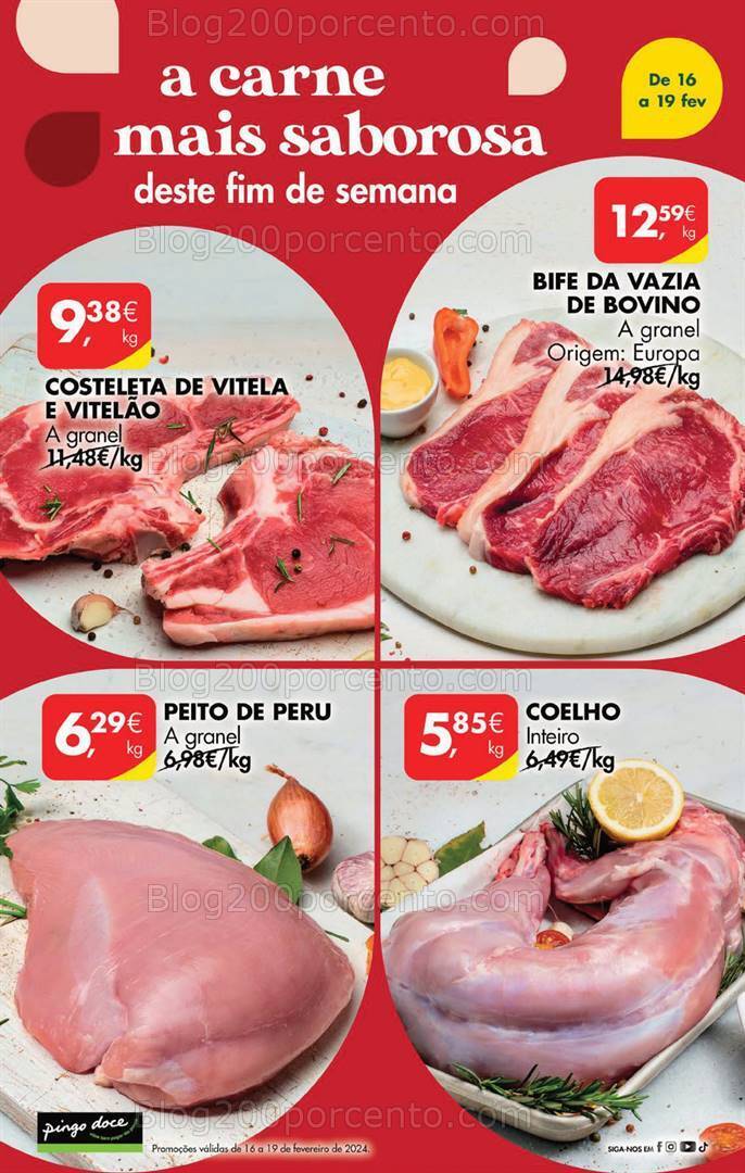 Antevisão Folheto PINGO DOCE Promoções Fim de Semana - 16 a 19 fevereiro