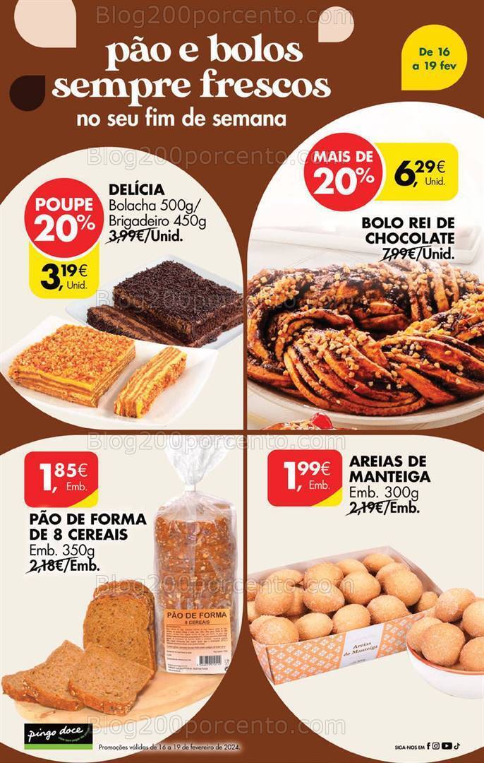 Antevisão Folheto PINGO DOCE Promoções Fim de Semana - 16 a 19 fevereiro