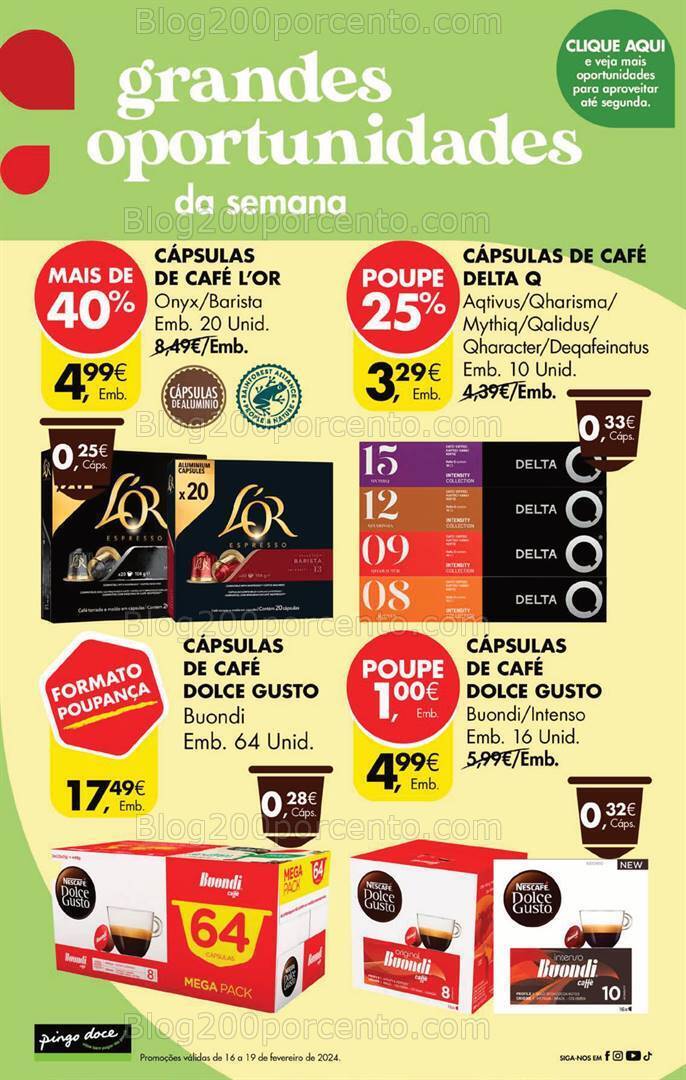 Antevisão Folheto PINGO DOCE Promoções Fim de Semana - 16 a 19 fevereiro