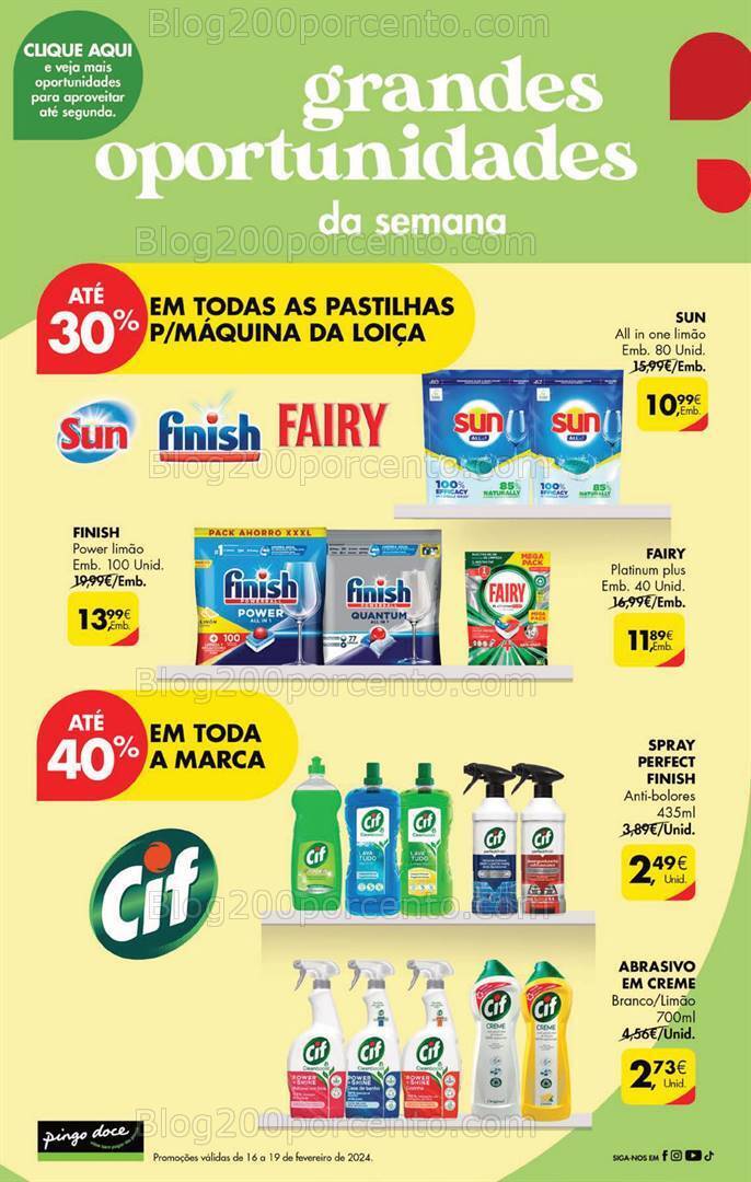 Antevisão Folheto PINGO DOCE Promoções Fim de Semana - 16 a 19 fevereiro