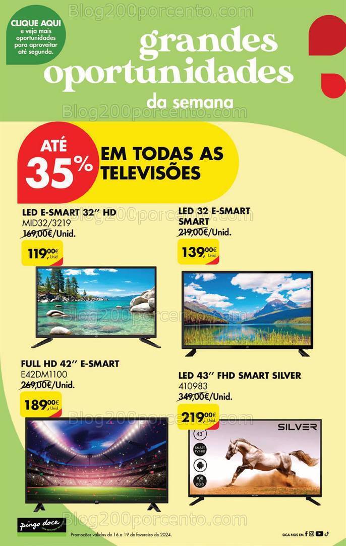 Antevisão Folheto PINGO DOCE Promoções Fim de Semana - 16 a 19 fevereiro