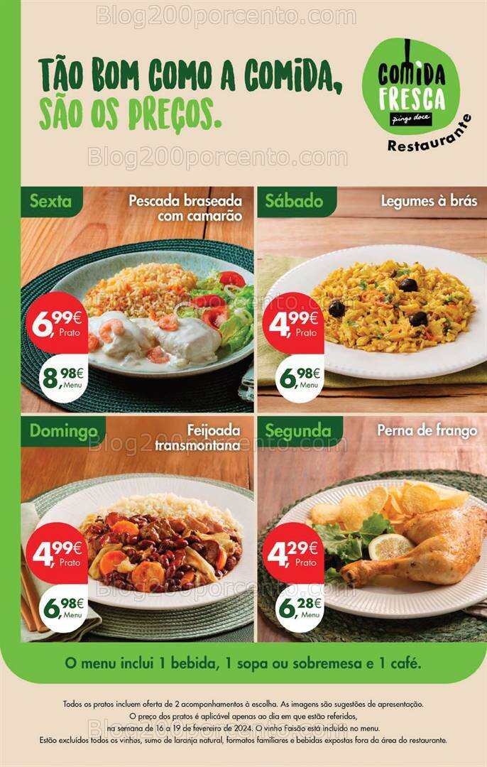 Antevisão Folheto PINGO DOCE Promoções Fim de Semana - 16 a 19 fevereiro
