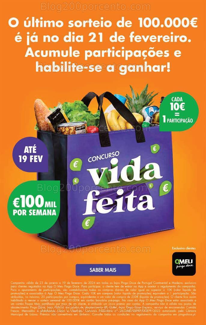 Antevisão Folheto PINGO DOCE Promoções Fim de Semana - 16 a 19 fevereiro