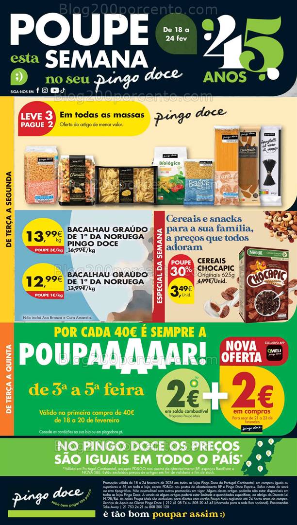 Antevisão Folheto PINGO DOCE Lojas Pequenas Promoções de 18 a 24 fevereiro