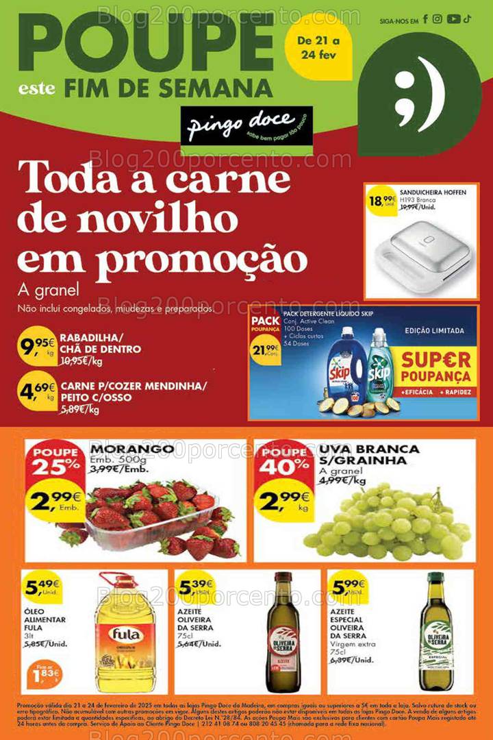 Antevisão Folheto PINGO DOCE Madeira Promoções Fim de Semana - 21 a 24 fevereiro