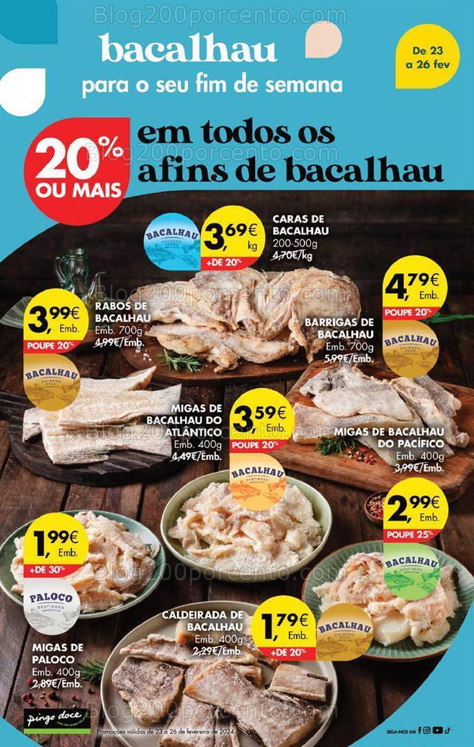 Antevisão Folheto PINGO DOCE Promoções Fim de Semana - 23 a 26 fevereiro