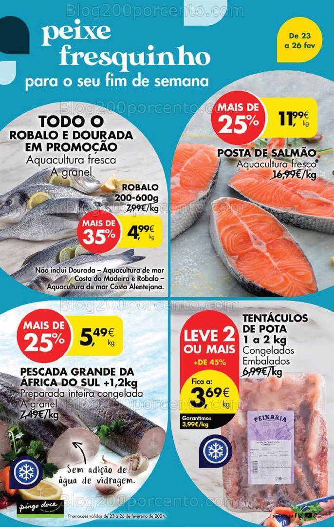 Antevisão Folheto PINGO DOCE Promoções Fim de Semana - 23 a 26 fevereiro