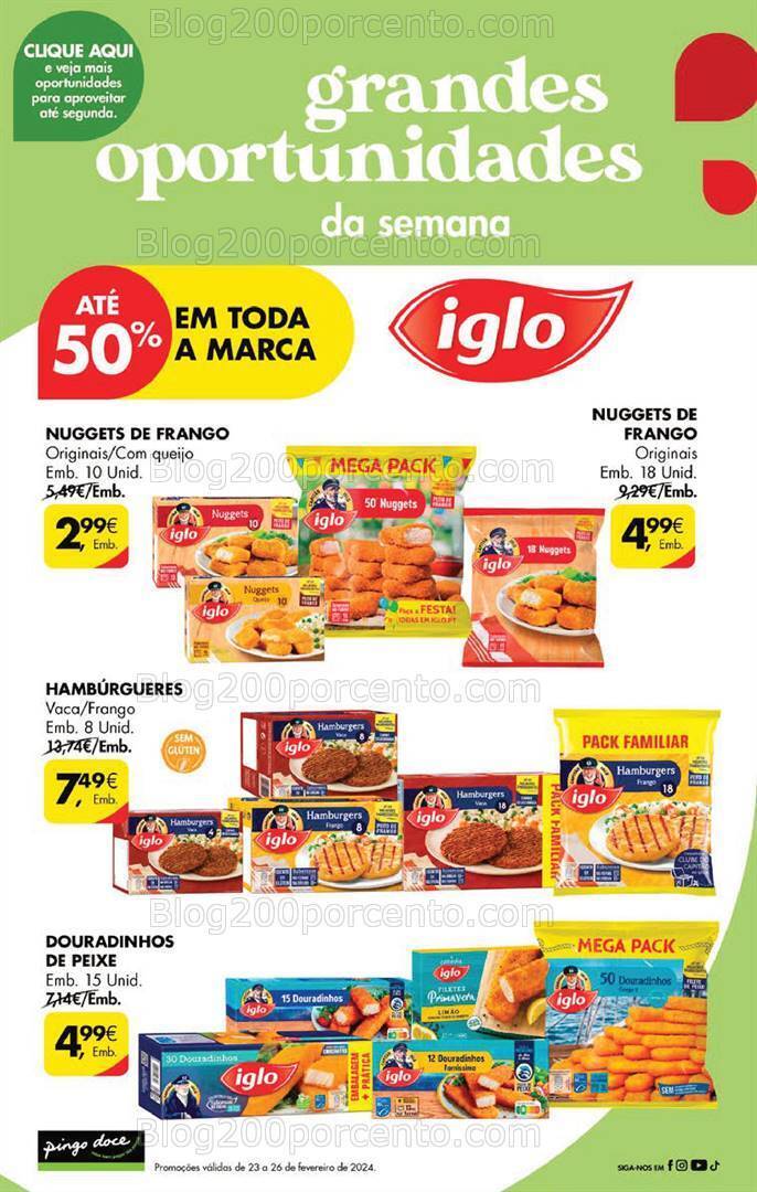 Antevisão Folheto PINGO DOCE Promoções Fim de Semana - 23 a 26 fevereiro
