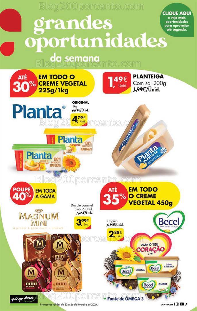 Antevisão Folheto PINGO DOCE Promoções Fim de Semana - 23 a 26 fevereiro