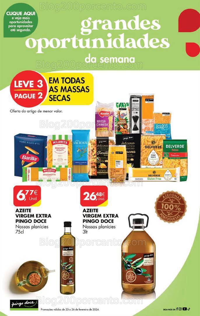 Antevisão Folheto PINGO DOCE Promoções Fim de Semana - 23 a 26 fevereiro