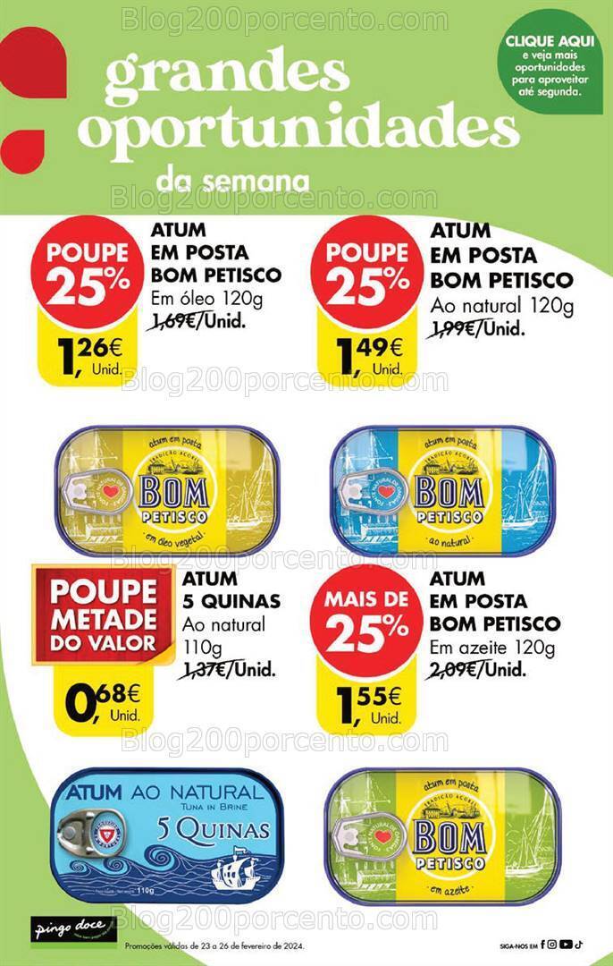 Antevisão Folheto PINGO DOCE Promoções Fim de Semana - 23 a 26 fevereiro