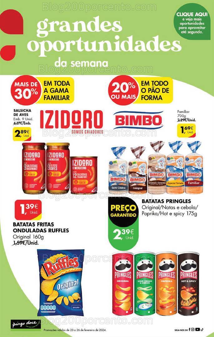 Antevisão Folheto PINGO DOCE Promoções Fim de Semana - 23 a 26 fevereiro