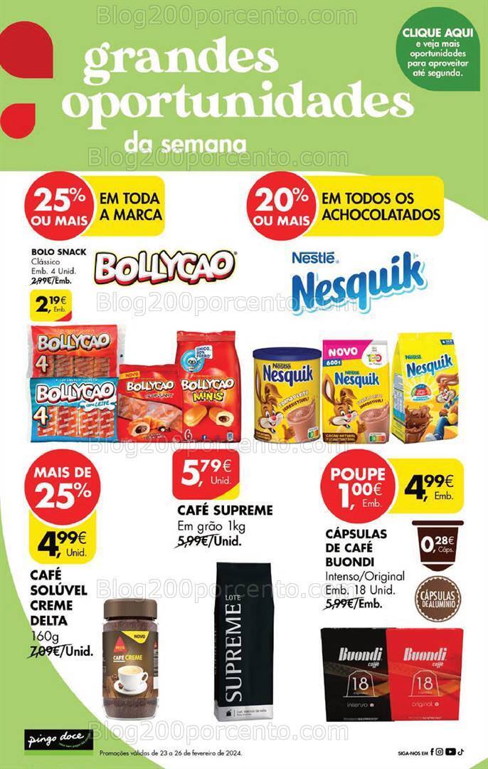 Antevisão Folheto PINGO DOCE Promoções Fim de Semana - 23 a 26 fevereiro