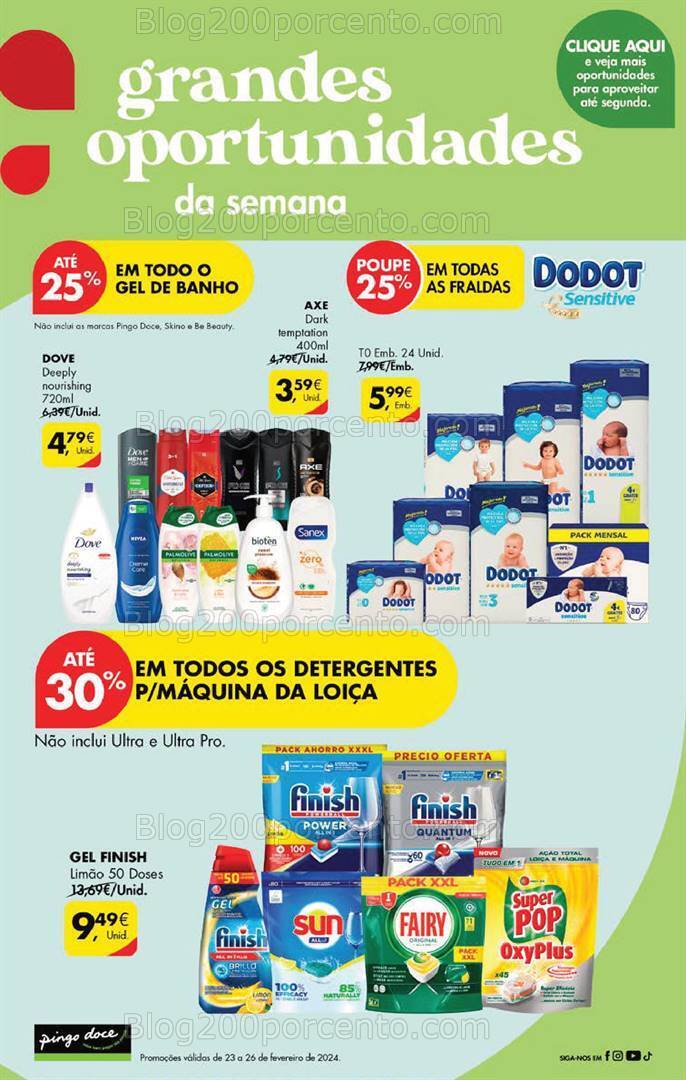 Antevisão Folheto PINGO DOCE Promoções Fim de Semana - 23 a 26 fevereiro