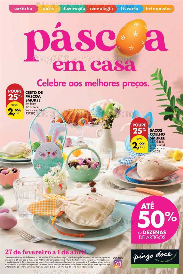 Antevisão Folheto PINGO DOCE Bazar Páscoa Promoções de 27 fevereiro a 1 abril