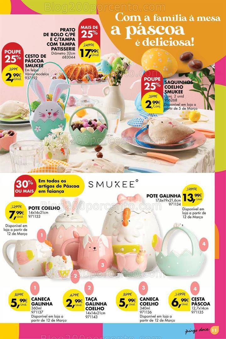 Antevisão Folheto PINGO DOCE Bazar Páscoa Promoções de 27 fevereiro a 1 abril