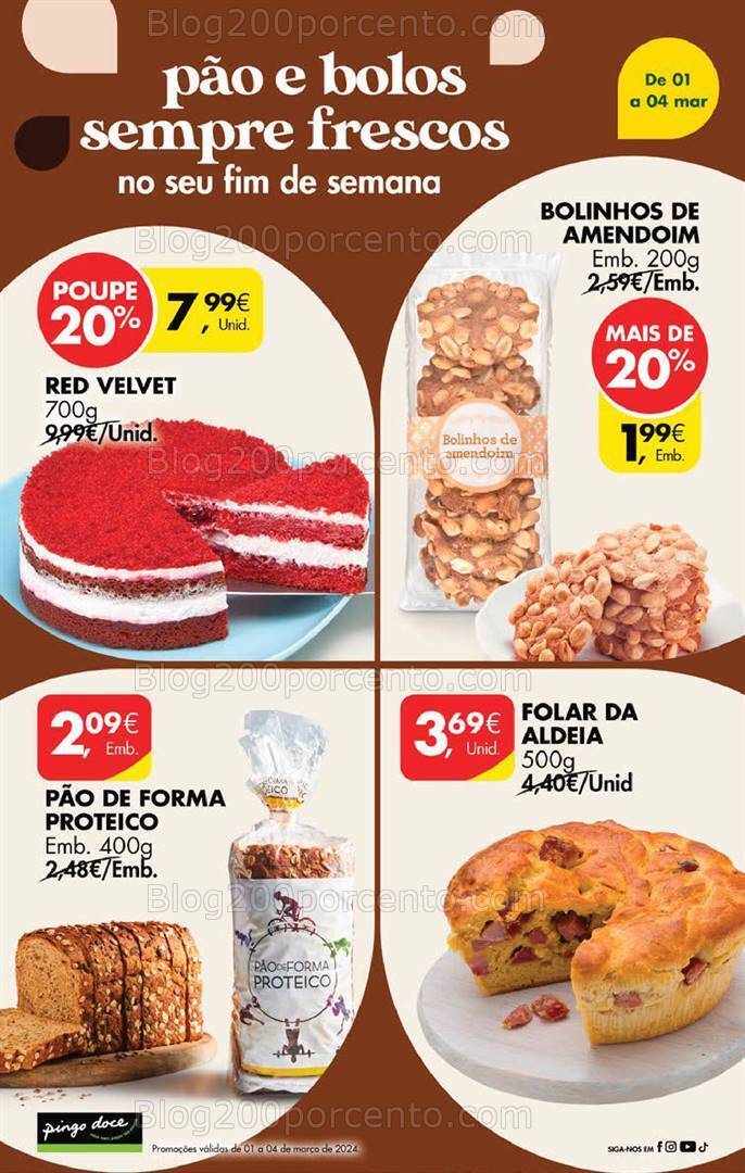 Antevisão Folheto PINGO DOCE Promoções Fim de Semana - 1 a 4 março
