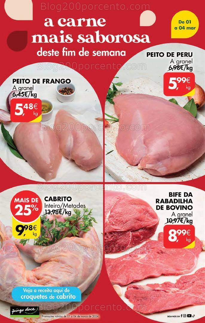 Antevisão Folheto PINGO DOCE Promoções Fim de Semana - 1 a 4 março