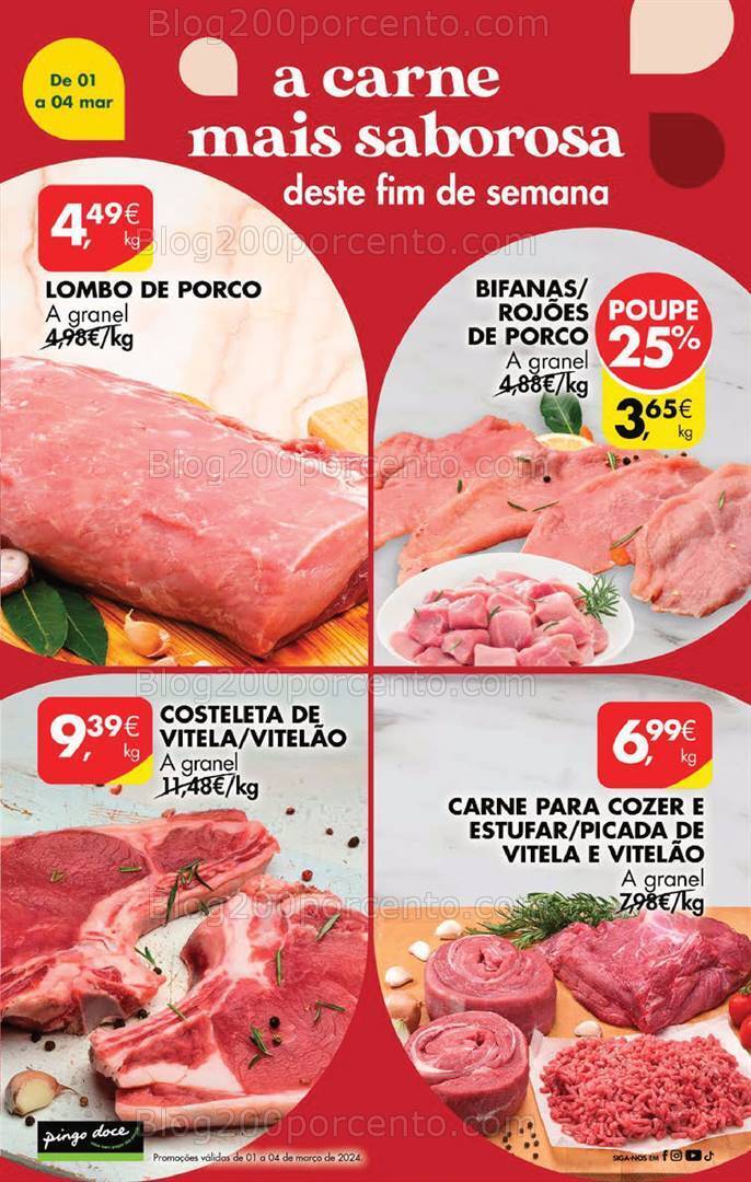Antevisão Folheto PINGO DOCE Promoções Fim de Semana - 1 a 4 março