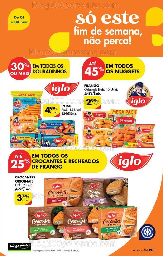 Antevisão Folheto PINGO DOCE Promoções Fim de Semana - 1 a 4 março