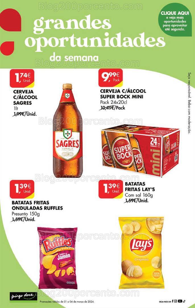 Antevisão Folheto PINGO DOCE Promoções Fim de Semana - 1 a 4 março