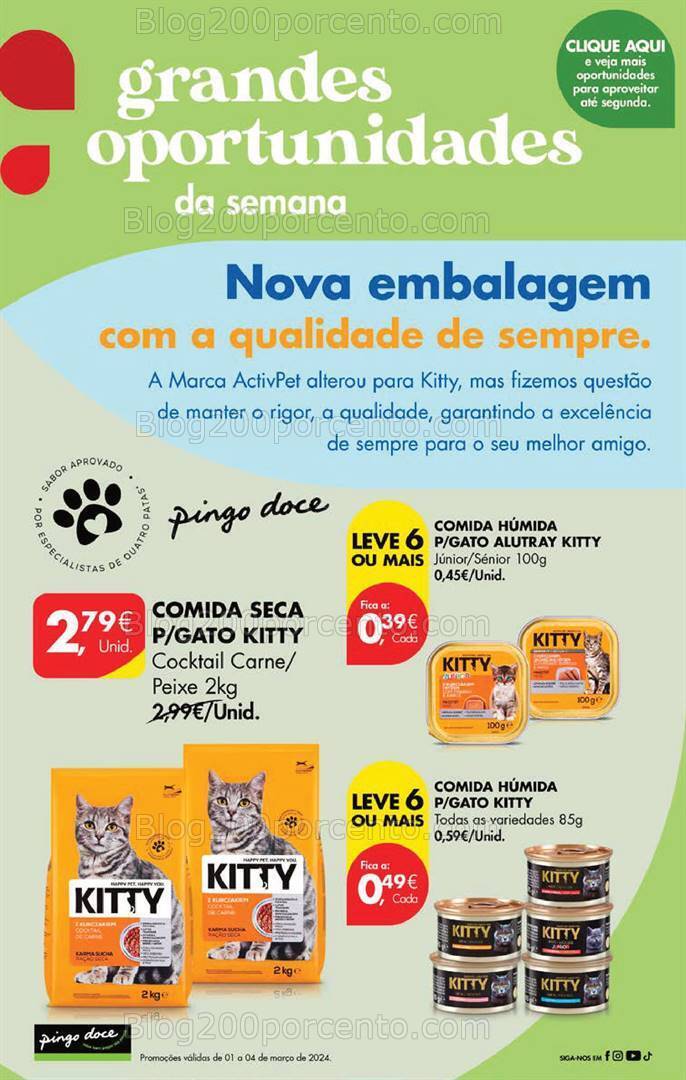Antevisão Folheto PINGO DOCE Promoções Fim de Semana - 1 a 4 março