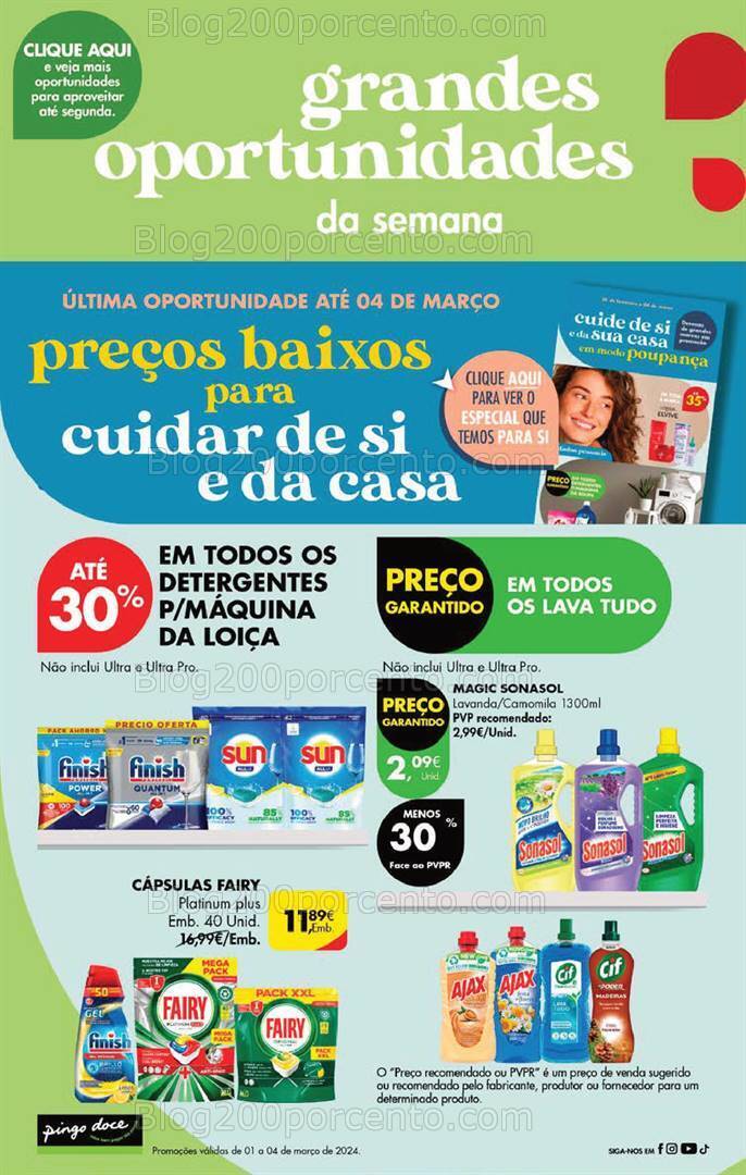 Antevisão Folheto PINGO DOCE Promoções Fim de Semana - 1 a 4 março