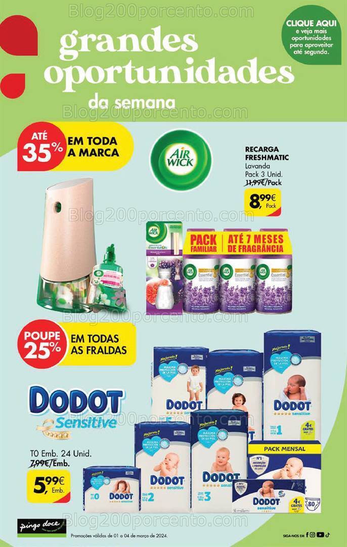 Antevisão Folheto PINGO DOCE Promoções Fim de Semana - 1 a 4 março