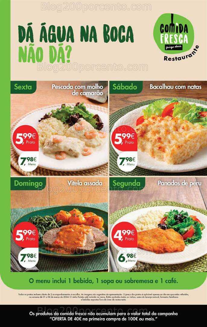 Antevisão Folheto PINGO DOCE Promoções Fim de Semana - 1 a 4 março