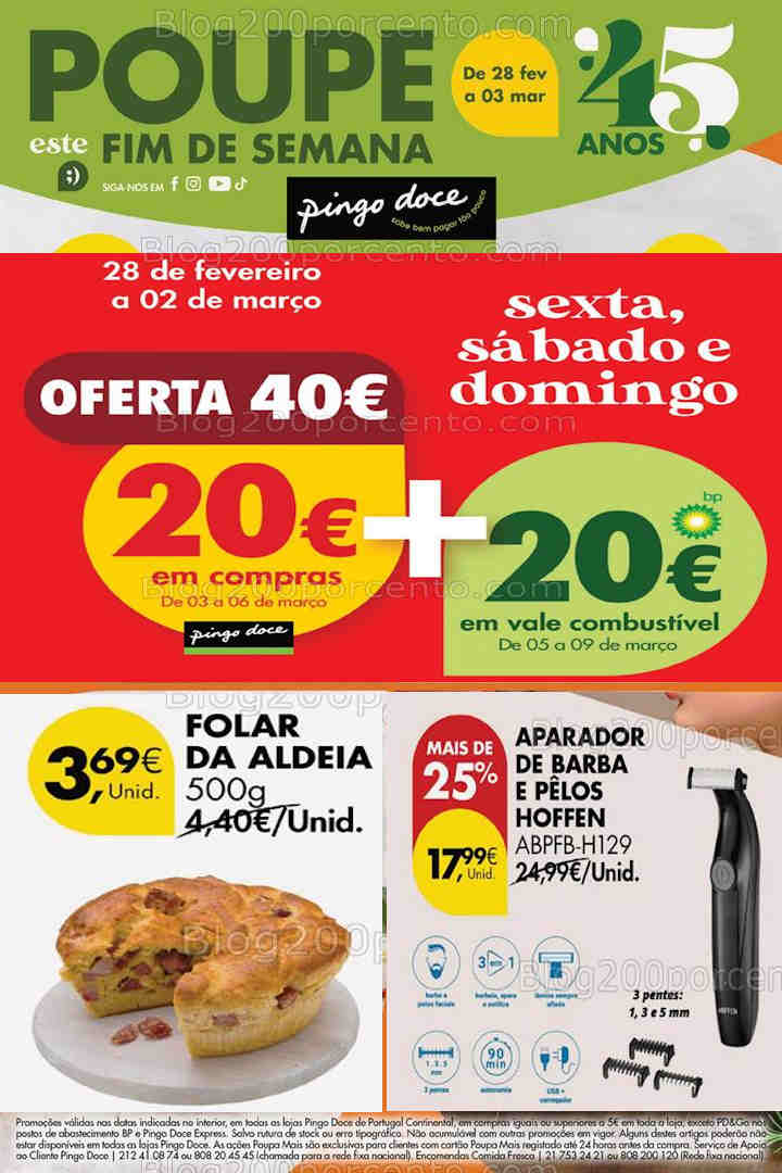 Antevisão Folheto PINGO DOCE Promoções Fim de Semana - 28 fevereiro a 3 março