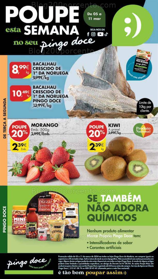 Antevisão Folheto PINGO DOCE Madeira Promoções de 5 a 11 março