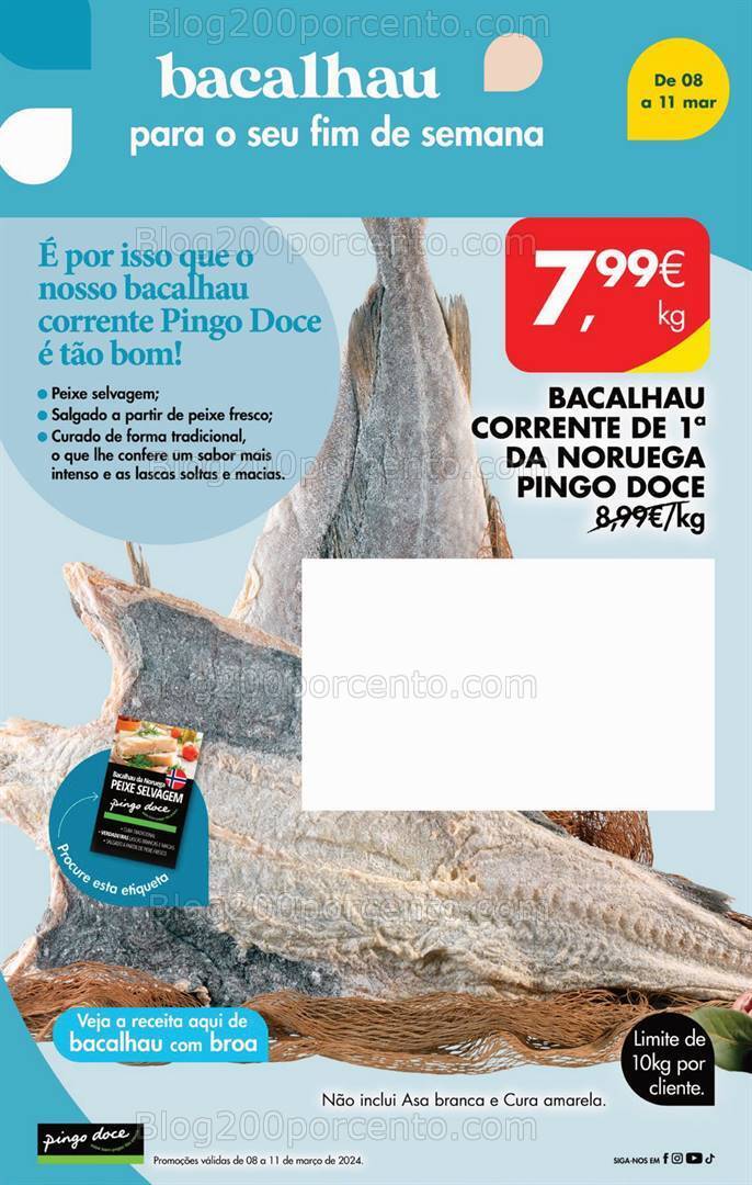 Antevisão Folheto PINGO DOCE Promoções Fim de Semana de 8 a 11 março
