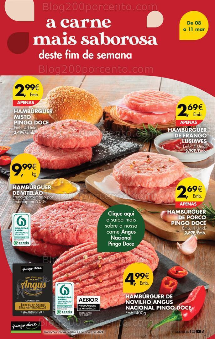 Antevisão Folheto PINGO DOCE Promoções Fim de Semana de 8 a 11 março