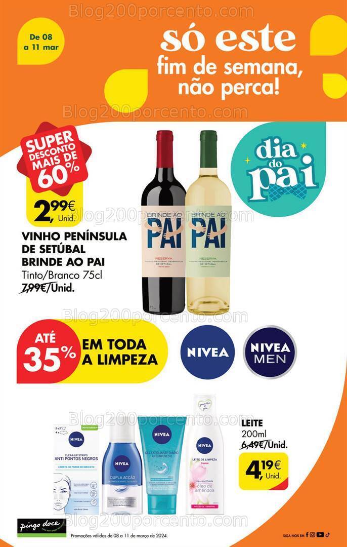 Antevisão Folheto PINGO DOCE Promoções Fim de Semana de 8 a 11 março