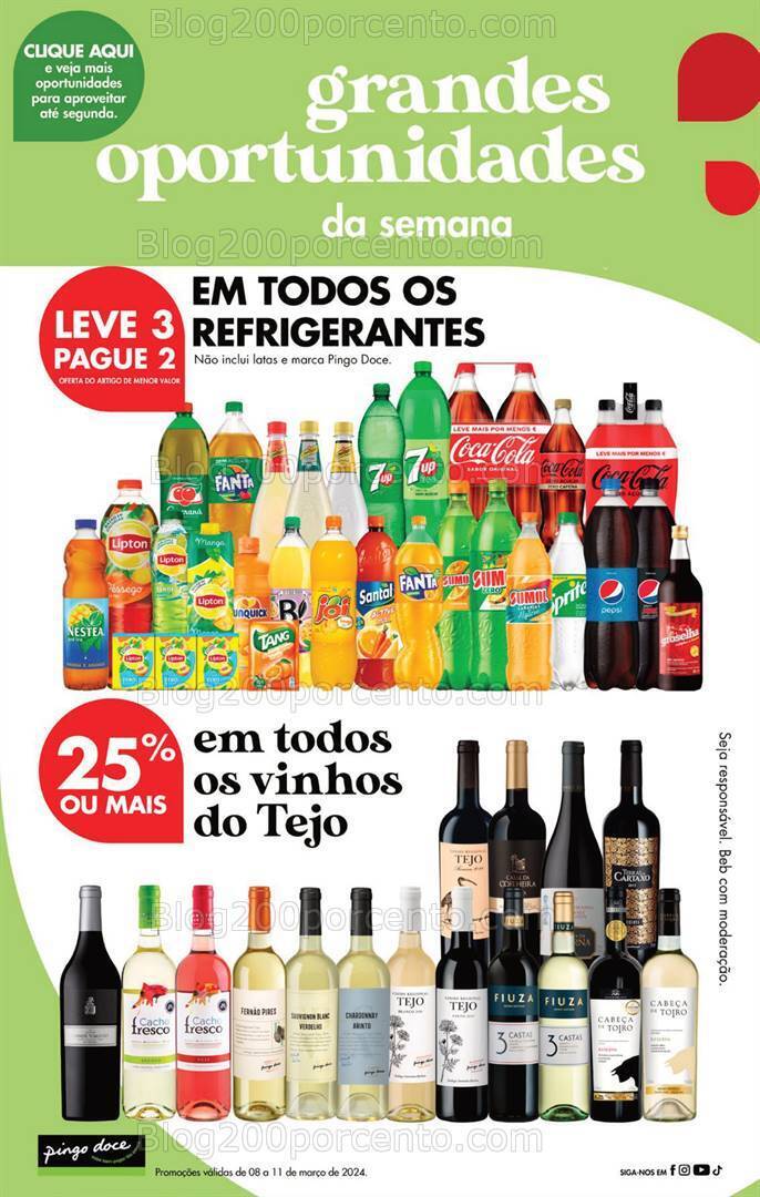 Antevisão Folheto PINGO DOCE Promoções Fim de Semana de 8 a 11 março