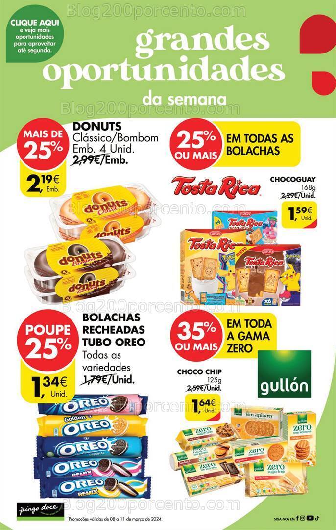 Antevisão Folheto PINGO DOCE Promoções Fim de Semana de 8 a 11 março