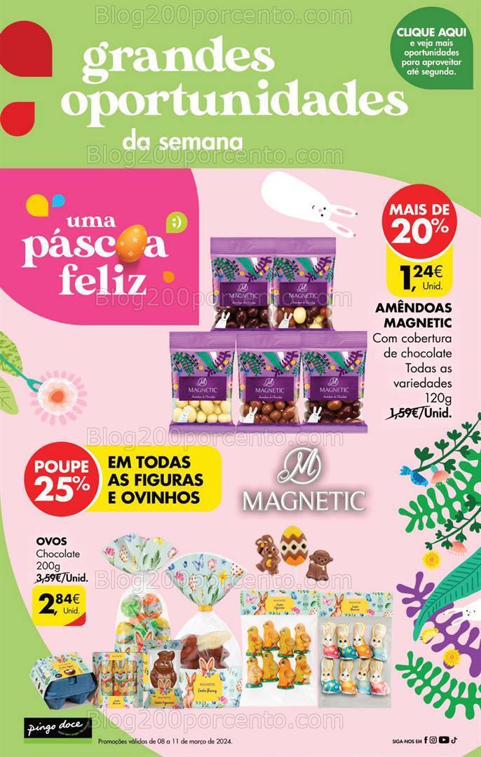 Antevisão Folheto PINGO DOCE Promoções Fim de Semana de 8 a 11 março