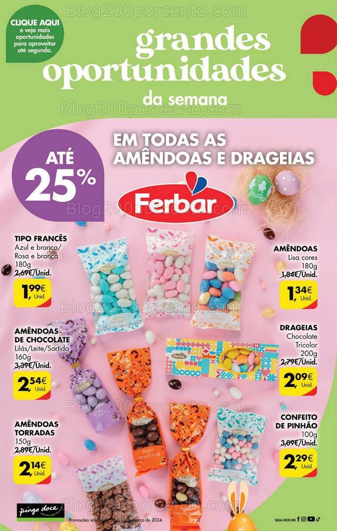 Antevisão Folheto PINGO DOCE Promoções Fim de Semana de 8 a 11 março