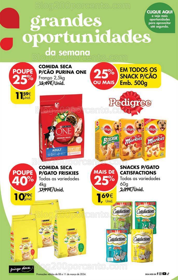 Antevisão Folheto PINGO DOCE Promoções Fim de Semana de 8 a 11 março
