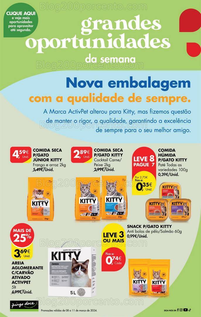 Antevisão Folheto PINGO DOCE Promoções Fim de Semana de 8 a 11 março